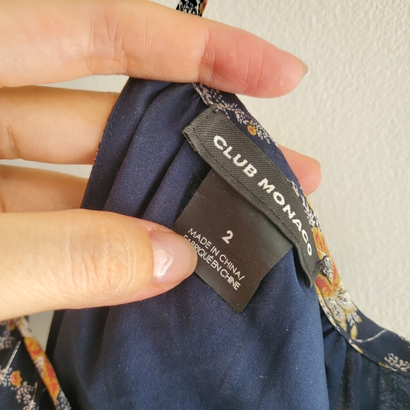 Club Monaco gold point halter silk dress - Picture 8 of 8